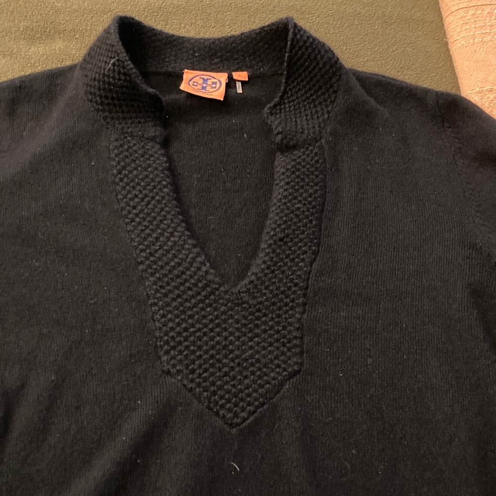 Tory Burch cashmere Black Tunic Sweater